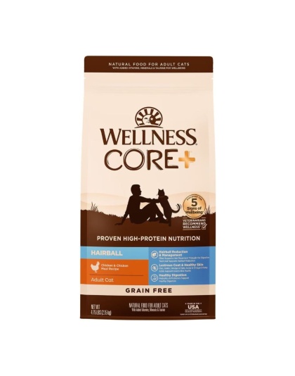 Wellness Core + Cat Hairball Chicken Grain-free 4.75Lb