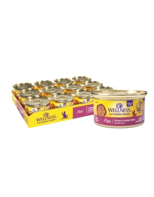 Wellness Cat Complete Health Grain-free Chicken Lobster Pate 3oz. (Case of 24)