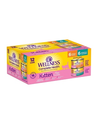 Wellness Complete Health Kitten Chicken Whitefish Tuna Pate Variety Pack 3oz. (Case of 12)