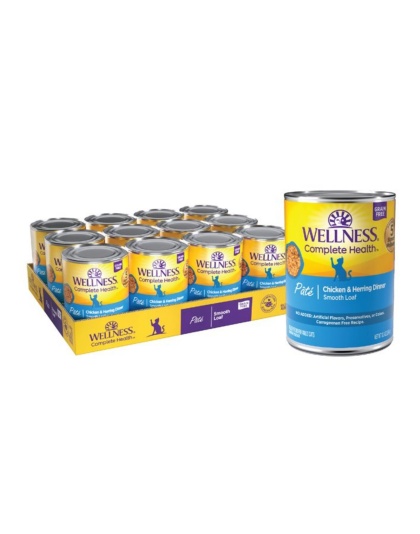 Wellness Cat Complete Health Grain-free Chicken Herring Pate 12.5oz. (Case of 12)