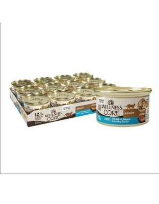 Wellness Cat Core Whitefish Salmon Herring Pate 3oz. (Case of 12)