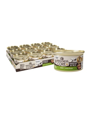 Wellness Cat Core Digestive Health Turkey Pate 3oz. (Case of 12)