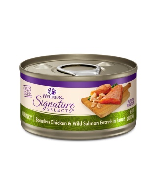 Wellness Cat Core Signature Select Chunky Chicken Salmon EntrÃ©e 2.8oz. (Case of 12)