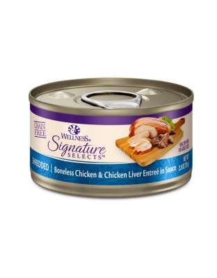 Wellness Cat Core Signature Select Shredded Chicken Chicken Liver EntrÃ©e 2.8oz. (Case of 12)