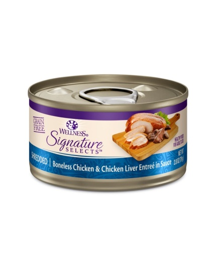 Wellness Cat Core Signature Select Shredded Chicken Chicken Liver EntrÃ©e 2.8oz. (Case of 12)