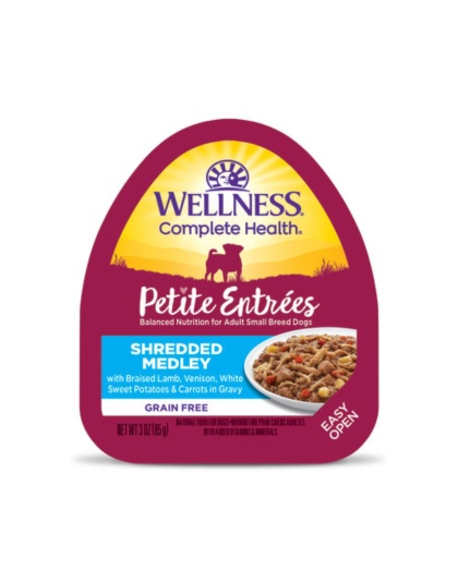 Wellness Complete Health Petite EntrÃ©es Shredded Medly Braised Lamb Venison Sweet Potato Carrot 3oz. (Case of 12)