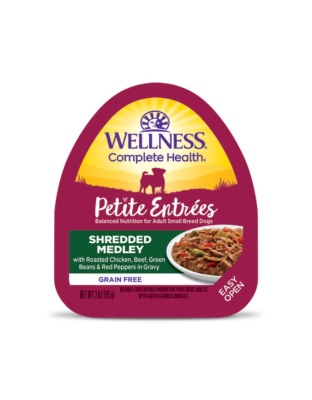 Wellness Complete Health Petite EntrÃ©es Shredded Medly Roast Chicken Beef Green Bean Red Pepper 3oz. (Case of 12)