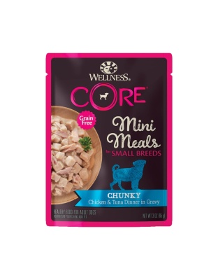 Wellness Core Small Breed Mini Meal Chunk Chicken Tuna Dinner 3oz. (Case of 12)