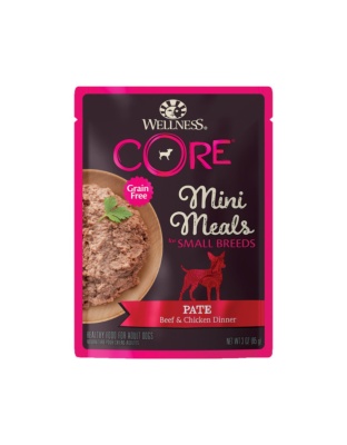 Wellness Core Small Breed Mini Meal Pate Beef Chicken Dinner 3oz. (Case of 12)