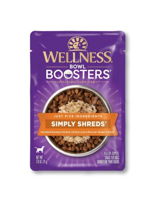 Wellness Bowl Boosters Simply Shreds 2.8oz. Chicken Chicken Liver Shred (Case of 12)