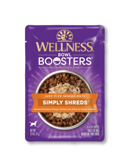 Wellness Bowl Boosters Simply Shreds 2.8oz. Chicken Chicken Liver Shred (Case of 12)