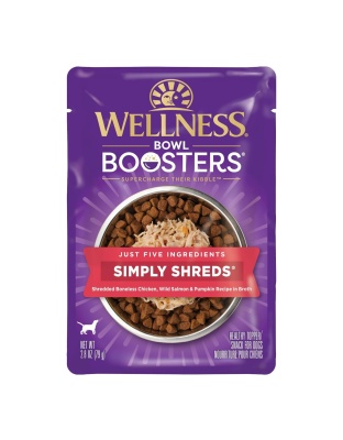 Wellness Bowl Boosters Simply Shreds 2.8oz. Chicken Salmon Shred (Case of 12)