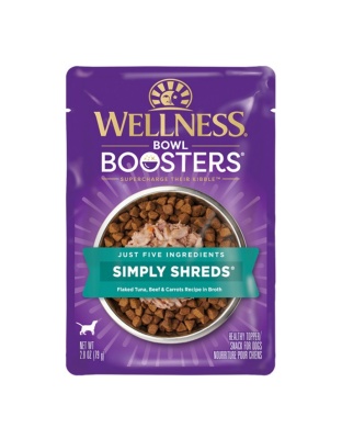 Wellness Bowl Boosters Simply Shreds  2.8oz. Tuna Beef Flaked (Case of 12)