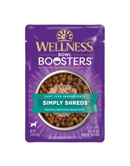Wellness Bowl Boosters Simply Shreds  2.8oz. Tuna Beef Flaked (Case of 12)