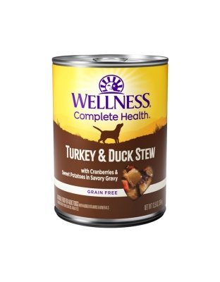 Wellness Dog Complete Health Stew Turkey Duck Sweet Potato Cranberries 12.5oz. (Case of 12)