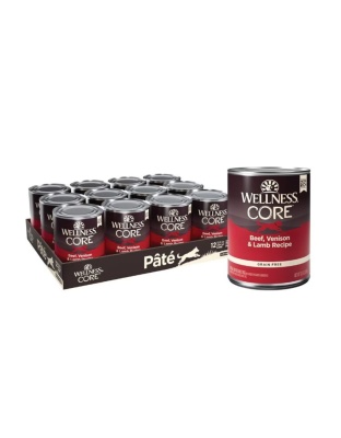 Wellness Dog Core Beef Venison Lamb Recipe 12.5oz.  (Case of 12)