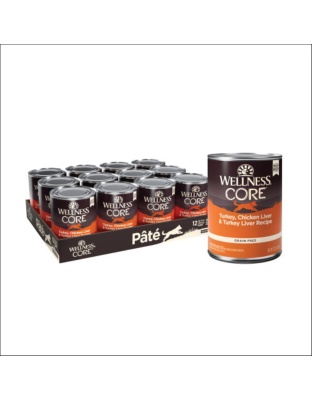 Wellness Dog Core Turkey Chicken Liver & Turkey Liver Recipe12.5oz. (Case of 12)