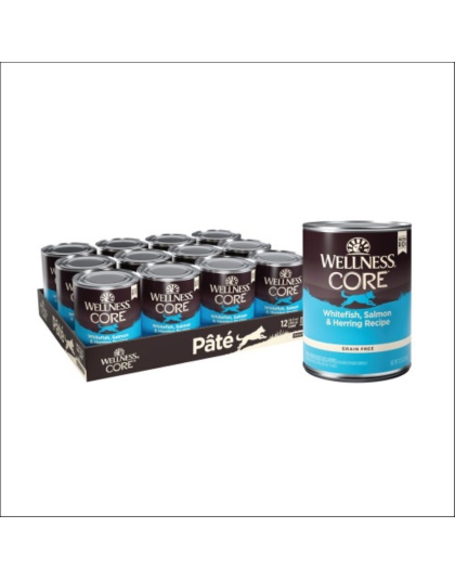 Wellness Dog Core Whitefish Salmon Herring Recipe 12.5oz. (Case of 12)