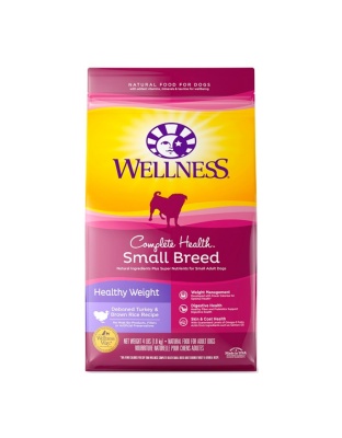 Wellness Dog Small Breed Healthy Weight 4Lb Turkey Brown Rice Complete Health