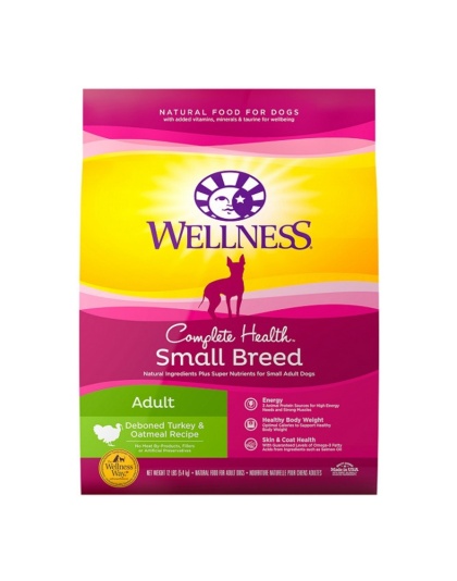 Wellness Dog Small Breed Turkey Oatmeal 12Lb Adult Complete Health