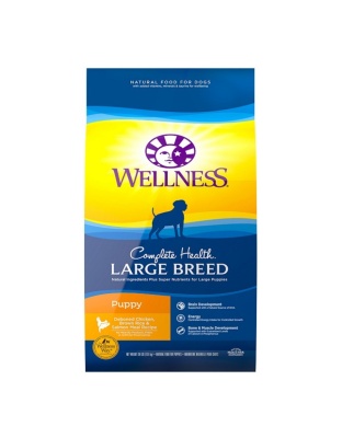 Wellness Puppy Large Breed Chicken Brown Rice Salmon 30Lb Complete Health