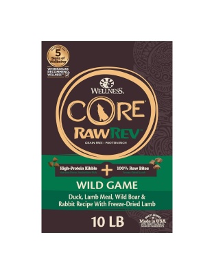Wellness Dog Core Rawrev Wildgame 10Lb Duck Lamb Boar Rabbit