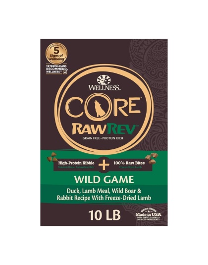 Wellness Dog Core Rawrev Wildgame 10Lb Duck Lamb Boar Rabbit