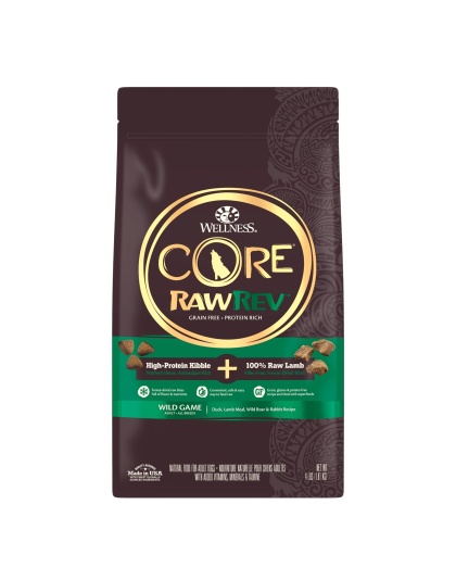 Wellness Dog Core Rawrev Wildgame 4Lb  Duck Lamb Boar Rabbit