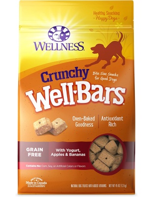 Wellbar Crunchy Yogrt Aple Banana 45oz. Dog Snack