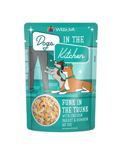 Dogs In The Kitchen Dog Funk In Trunk With Chicken & Pumpkin 2.8oz. Pouch (Case of 12)