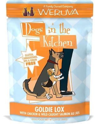 Dogs In The Kitchen Dog Goldie Lox With Chicken & Wild-Caught Salmon Au Jus 2.8oz. Pouch (Case of 12)