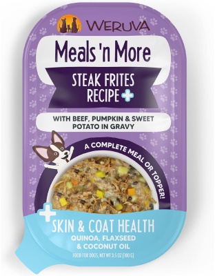 Weruva Dog Meals N More Steak Frites Cup 3oz. (Case of 12)