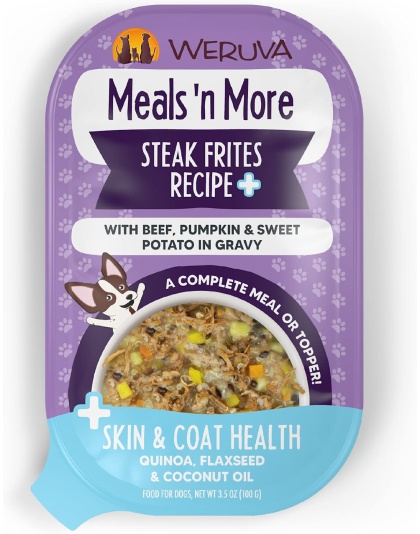Weruva Dog Meals N More Steak Frites Cup 3oz. (Case of 12)