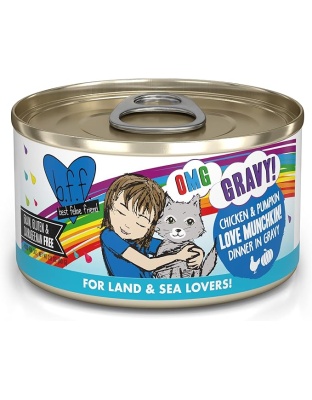 BFF OMG Cat Chicken & Pumpkin Love Munchkin! Dinner in Gravy 2.8oz. (Case Of 12)