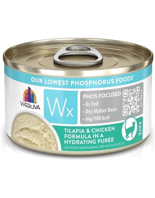 Weruva Cat Wx Tilapia & Chicken Puree 3oz. (Case of 12)