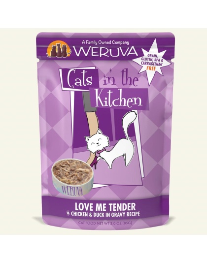 Cats In The Kitchen Love Me Tender Chicken & Duck in Gravy 3oz. Pouch (Case of 12)