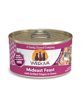Weruva Cat Mideast Feast with Grilled Tilapia in Gravy 3oz. (Case of 24)