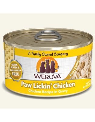 Weruva Cat Paw Lickin Chicken Chicken Recipe in Gravy 3oz. (Case of 24)