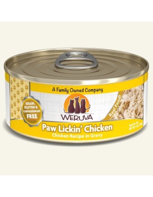Weruva Cat Paw Lickin Chicken Chicken Recipe in Gravy 5.5oz. (Case of 24)