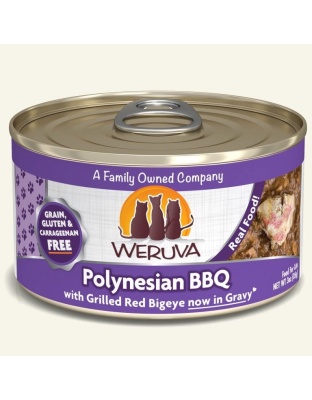 Weruva Cat Polynesian BBQ with Grilled Red Bigeye in Gravy 3oz. (Case of 24)