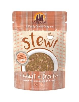 Weruva Cat Stew! What A Crock Chicken and Salmon 3oz. Pouch (Case of 12)