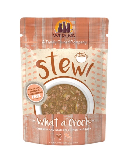 Weruva Cat Stew! What A Crock Chicken and Salmon 3oz. Pouch (Case of 12)