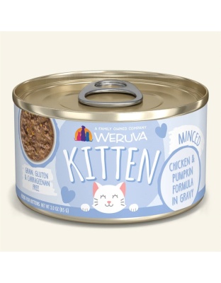 Weruva Kitten Chicken, Tuna & Pumpkin Formula in Gravy 3oz. (Case of 12)