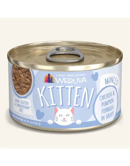 Weruva Kitten Chicken, Tuna & Pumpkin Formula in Gravy 3oz. (Case of 12)