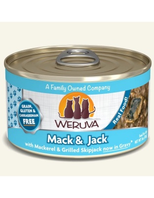 Weruva Mack and Jack with Mackerel and Grilled Skipjack in Gravy 3oz. (Case of 24)