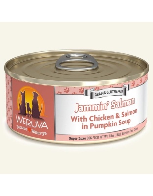 Weruva Dog Jammin Salmon With Chicken And Salmon In Pumpkin Soup 5.5oz. (Case of 24)