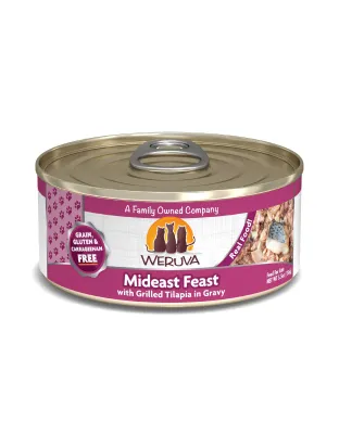 Weruva Cat Mideast Feast with Grilled Tilapia in Gravy 5.5oz. (Case of 24)