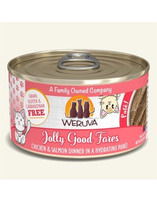 Weruva Cat Pate Jolly Good Fares Chicken and Salmon Dinner 3oz. (Case of 8)