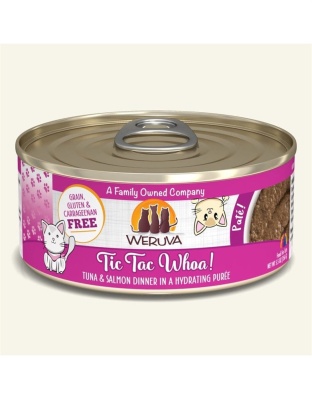 Weruva Cat Pate Tic Tac Whoa! Tuna and Salmon Dinner 5.5oz. (Case of 8)
