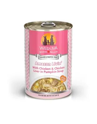 Weruva Dog Amazon Liver With Chicken And Chicken Liver In Pumpkin Soup 14oz. (Case of 12)